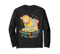 Mouton Arc-en-Ciel de la Famille Mignon coloré Pride Agneau Manche Longue