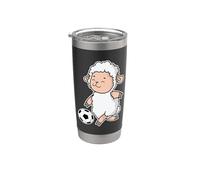 Mouton avec ballon de football Gobelet isotherme en acier inoxydable double paroi