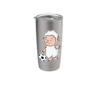 Mouton avec ballon de football Gobelet isotherme en acier inoxydable double paroi