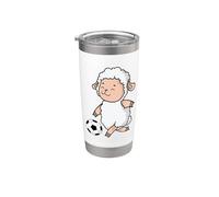 Mouton avec ballon de football Gobelet isotherme en acier inoxydable double paroi