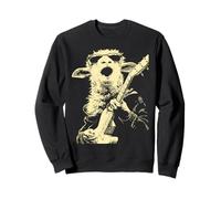 Mouton avec Guitare à Bascule Guitariste Animal Punk Rock Grunge Sweatshirt