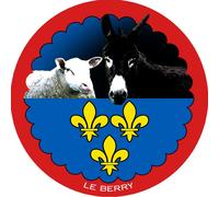 mouton Berrichon et L'âne grand noir du Berry - 10 cm - Sticker/autocollant
