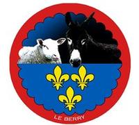 mouton Berrichon et L'âne grand noir du Berry - 15 cm - Sticker/autocollant