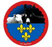 Mouton Berrichon Et L'âne Grand Noir Du Berry - 5cm - Sticker/Autocollant