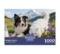 Mouton Chien de Berger Corneille Puzzle en Bois Imperméable Puzzles De 1000 Pièces pour Adultes Cadeaux Coloré Jeux De Stimulants