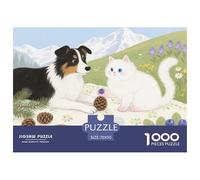 Mouton Chien de Berger Corneille Puzzle en Bois Imperméable Puzzles De 1000 Pièces pour Adultes Cadeaux Amusant Jeux Éducatifs