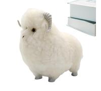 Mouton en peluche - Agneau en peluche réaliste, poupée fantaisie pour maison, dortoir, entrée, salon, bureau, rebord de fenêtre, chambre à coucher