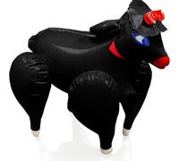 Mouton gonflable | Mouton gonflable | Fournitures de fête sur le thème des moutons | Accessoire gonflable pour animaux de la ferme (mouton noir)