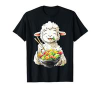 Mouton mangeant des légumes amusant motif animal illustration mouton T-Shirt