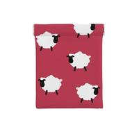 Mouton Mignon Dessin animé Mouton Blanc Rouge imprimé, Sac de Rangement pour Femmes, Portefeuille supérieur à Presser, Petit Porte-Monnaie, Pochette de Changement