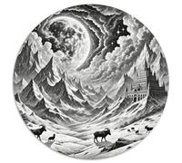 Mouton Sauvage Cliff 1000 Pièces Puzzles Classiques Art Puzzles Ronds pour Enfants Cadeaux Jeu D'Intelligence De l'art De La DécoRat ION Moderne 1000pcs (67.5x67.5cm)