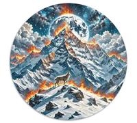 Mouton Sauvage Cliff 1000 Pièces Puzzles Classiques Art Puzzles Ronds pour Enfants Décompression Jeu D'Intelligence De l'art De La DécoRat ION Moderne 1000pcs (67.5x67.5cm)