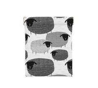 Moutons drôles sur Fond Gris, Sac de Rangement pour Femmes, Portefeuille supérieur à Presser, Petit Porte-Monnaie, Pochette de Changement