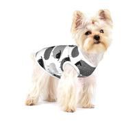 Moutons drôles sur Fond Gris,T-Shirt sans Manches en Coton pour Animaux de Compagnie, Gilet Respirant, Extensible et Doux,L