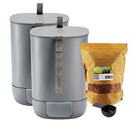 Moutta | Lot de 2 Bokashi Urbalive Design 14 litres avec récupérateur de jus intégré