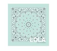 MOUTTY Authentique Bandana personnalisé 100% coton - 34 Coloris Au Choix Made In USA - Broderie texte, prénom - Foulard bandana broderie personnalisable (Menthe)