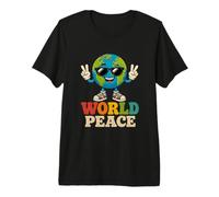 Mouvement à Message de gentillesse Positive de la Paix Mondiale T-Shirt Haut de Gamme