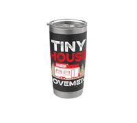 Mouvement de la petite maison Tiny House Life Tiny Homes Living Tiny Gobelet isotherme en acier inoxydable double paroi
