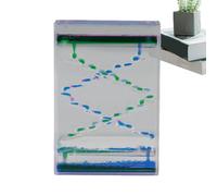 Mouvement de liquide - Minuteur en acrylique, jouet de bureau sensoriel à main | Ornement de flux d'eau de stress, figurine visuelle de bulles apaisante, dispositif de T