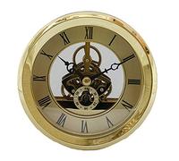 Mouvement DEEWISH, Horloge Squelette Transparente Inserts Horloge Intégrée Mouvement À Quartz Horloge De Table funkuhr Haute Qualité Horloge De Style Européen DIY (D'or, Diamètre 103MM)