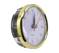 Mouvement d'horloge à quartz 80 mm avec chiffres romains arabes pour décoration d'intérieur et projets d'artisanat, pièces de rechange dorées