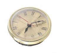 Mouvement d'horloge à quartz de 65 mm avec chiffres romains pour loisirs créatifs et remplacement d'horloge murale, mécanisme en aluminium doré ou argenté (doré)