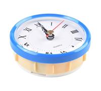 Mouvement d'horloge à quartz de 80 mm pour remplacement d'horloge à faire soi-même - Convient aux trous ronds de 7,6 cm, comprend un joint en caoutchouc et nécessite 1 pile AA (rose/bleu) (rose)