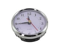 Mouvement d'horloge à quartz de 80 mm pour réparation d'horloge à faire soi-même - Mécanisme d'horloge de rechange argenté avec chiffres arabes - Convient aux trous de 73 mm - Nécessite une batte AA