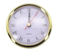 Mouvement d'horloge à quartz de rechange avec chiffres arabes et romains pour une utilisation à faire soi-même - Convient pour trou de 80 mm de diamètre - Joint en caoutchouc pour plus de stabilité