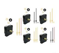 Mouvement d'horloge murale à long fil, silencieux et fiable pour les réparations d'horloge et les travaux manuels, facile à utiliser avec guide d'installation (A)