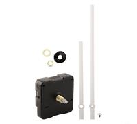 Mouvement d'horloge murale silencieux pour kit de réparation d'horloge, mécanisme de rechange sans tic-tac avec aiguilles blanches et rouges, ensemble de pointeurs à piles pour horloges murales (C)