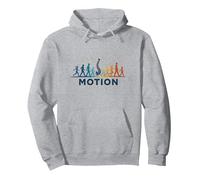 Mouvement : évolution du Mouvement Humain Fitness Art Sweat à Capuche, Unisexe pour Adultes, Gris Chiné, XXL