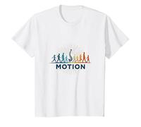 Mouvement : évolution du Mouvement Humain Fitness Art T-Shirt, Enfant, Blanc, 10 Ans