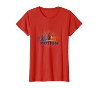 Mouvement : évolution du Mouvement Humain Fitness Art T-Shirt, Femme, Rouge, XL