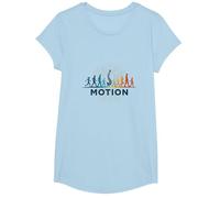 Mouvement : évolution du Mouvement Humain Fitness Art T-Shirt, Fille, Bleu Céleste, XS