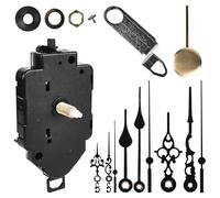 Mouvement pendulaire : mouvement pour horloge murale, mouvement à quartz silencieux avec 3 ensembles d'aiguilles et pendule, mouvement de rechange pour pendule, pièces de réparation à faire soi-même