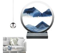 Mouvement Sable Peinture - Cadre d'art de Bureau - Décoration de Verre Paysage | Mouvement Liquide de 7 Pouces avec Du Sable Quittant Fascinant Pour Bureau Bureau, Salle de Méditation, Cadeau