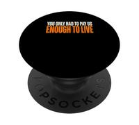 Mouvements de défense des Droits du Travail Manifestations de salaire équitable Incendie PopSockets PopGrip Adhésif