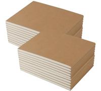 MOUYAT Lot de 20 carnets à rabat A6, 60 feuilles et 120 pages avec couverture en kraft vierge, petit carnet de croquis de poche pour dessin, croquis, prise de notes, journal, 14 x 10,2 cm