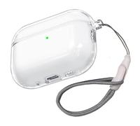 Mouyouglow Coque Transparente pour AirPods Pro 3 Case, Coque De Protection avec Mousqueton, LED RéSistante Aux Chocs Visible Chargement sans Fil pour AirPods Pro 3rd Generation Case 2025-Clear