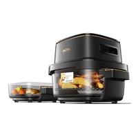 MOVA AeroGlass AF20 Pro Friteuse à Air | Intérieur en Verre, Double Capacité 4 L + 2,5 L, Bol Prêt à Servir, Moteur sans Balais, 8 Programmes, de 40 à 210 °C