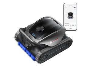 MOVA Diver A10, 22 700 L/h d'asp., 240 Min d'autonom., Nettoyage Bords et Planification trajectoire optimisés par IA, Double brossage de Ligne d'eau, Panier filtrant 3,5 L, Programmation hebdomadaire