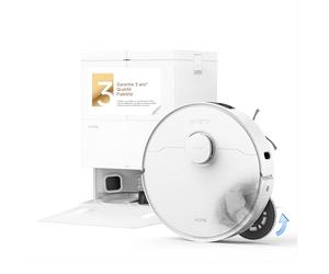 Mova E50 Pro Ultra Robot aspirateur Aspiration 30000 Pa, Pression 12 N, autolavage serpillière 100°C, serpillière Extensible, Station vidage Auto, réservoir Eau 5L & Plaque Lavage autonettoyante
