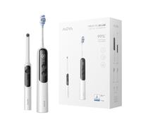 MOVA Fresh 20 Sensus Brosse à dents électrique rechargeable avec détection alimentée par l'IA, guidage vocal à conduction osseuse, autonomie de 120 jours, 2 têtes de brosse, étanchéité IPX8, 4 modes