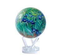 MOVA Globe Art et objets de collection Van Gogh-Iris 4,5" avec base, globe rotatif à énergie solaire, cadeau unique et décoration de maison ou de bureau pour hommes, femmes, enfants