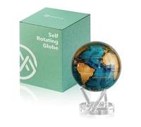 MOVA Globe auto-rotatif, Bleu céruléen et or Signature (6")