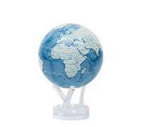 MOVA Globe Carte du Monde Bleu ciel et blanc 6" avec Base, Globe Rotatif à énergie Solaire, Cadeau Unique et Décoration de Maison ou de Bureau pour Hommes, Femmes, Enfants