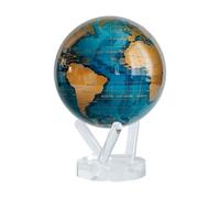 MOVA Globe Carte du Monde Bleu et Or avec Base, Globe Rotatif à énergie Solaire, Cadeau Unique et Décoration de Maison ou de Bureau pour Hommes, Femmes, Enfants (8.5)