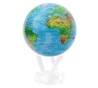 MOVA Globe Carte du Monde en relief bleu 8,5" avec Base, Globe Rotatif à énergie Solaire, Cadeau Unique et Décoration de Maison ou de Bureau pour Hommes, Femmes, Enfants