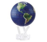 MOVA Globe Carte du Monde Vue satellite 4,5" avec Base, Globe Rotatif à énergie Solaire, Cadeau Unique et Décoration de Maison ou de Bureau pour Hommes, Femmes, Enfants